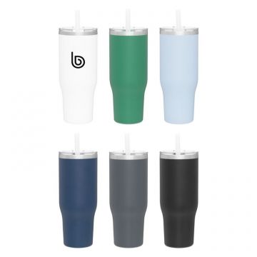 Insulated Tumbler with Silicone Straw